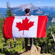 Canada-flag-mountaintop